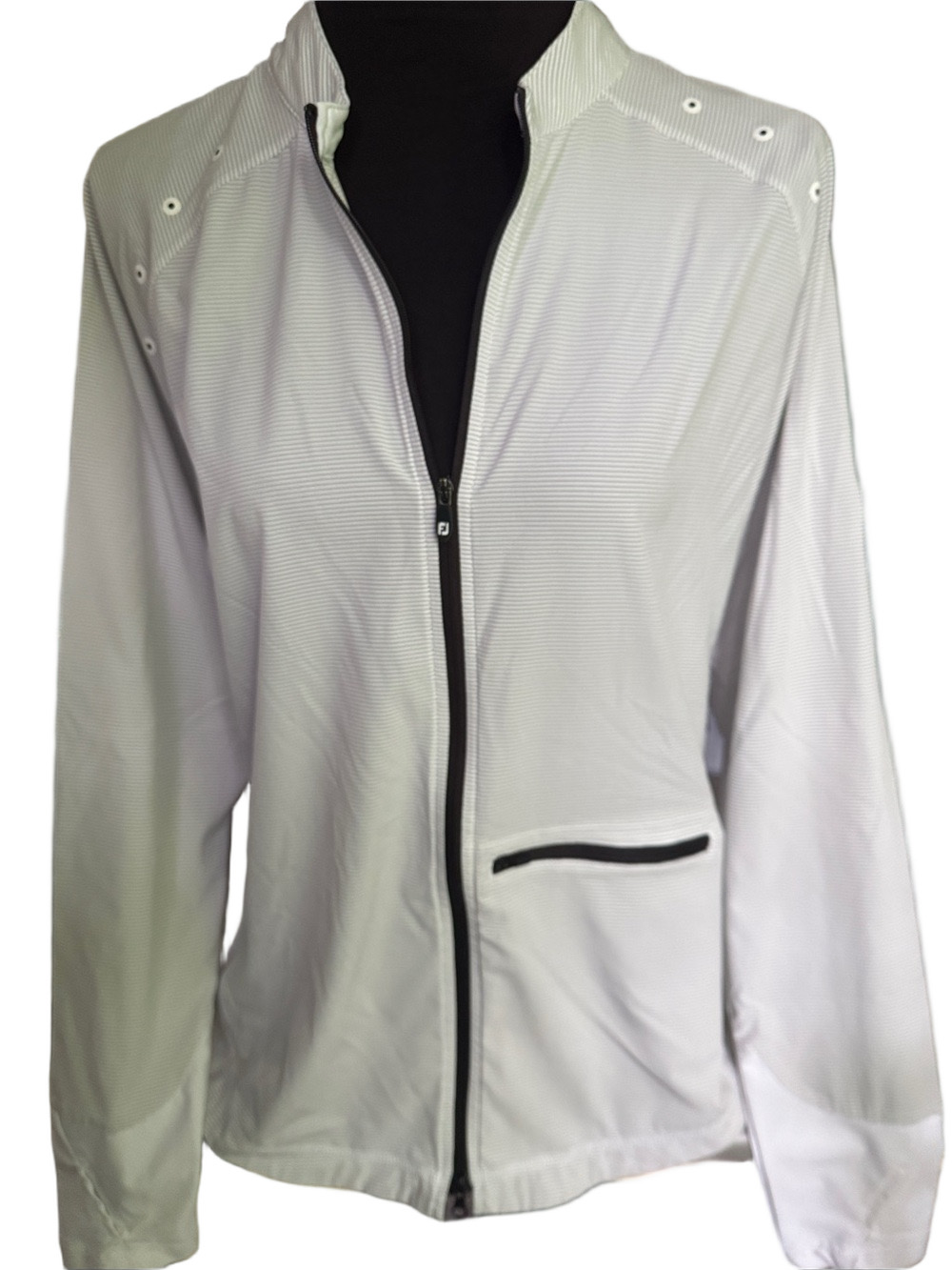 FootJoy Women's White Lightweight Full-Zip Golf Jacket